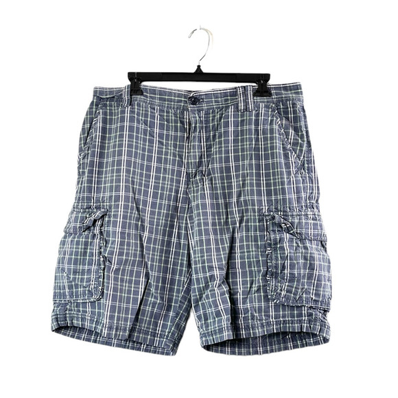 Men's Plaid Izod Cargo Shorts 34 - Picture 1 of 5